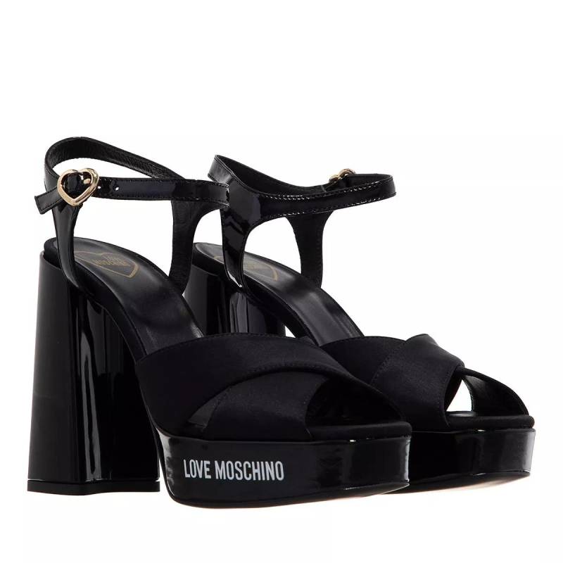 Love Moschino Sandalen - Rubber Logo - Gr. 38 (EU) - in Schwarz - für Damen von Love Moschino