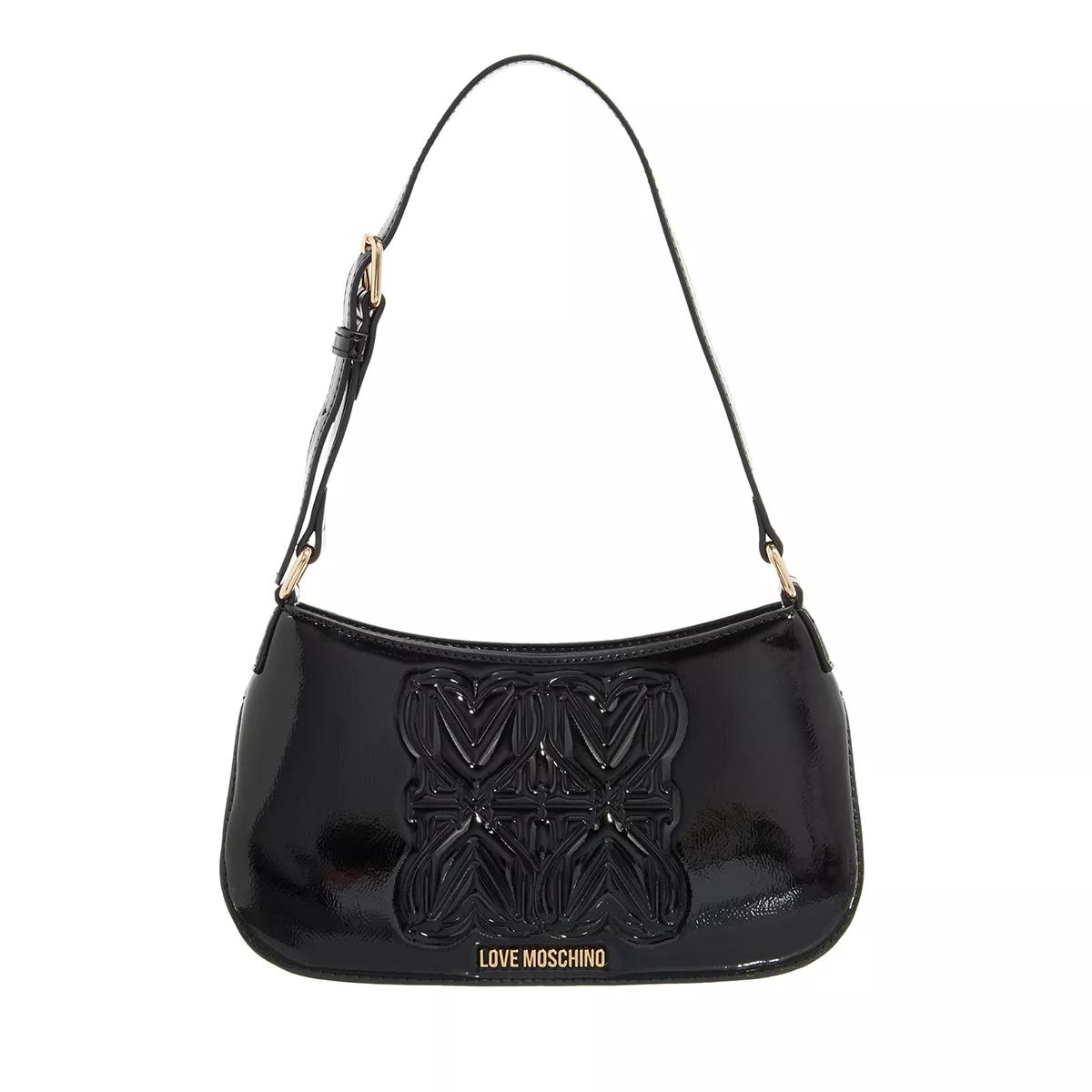 Love Moschino Schultertasche - Big Embossment - Gr. unisize - in Schwarz - für Damen von Love Moschino