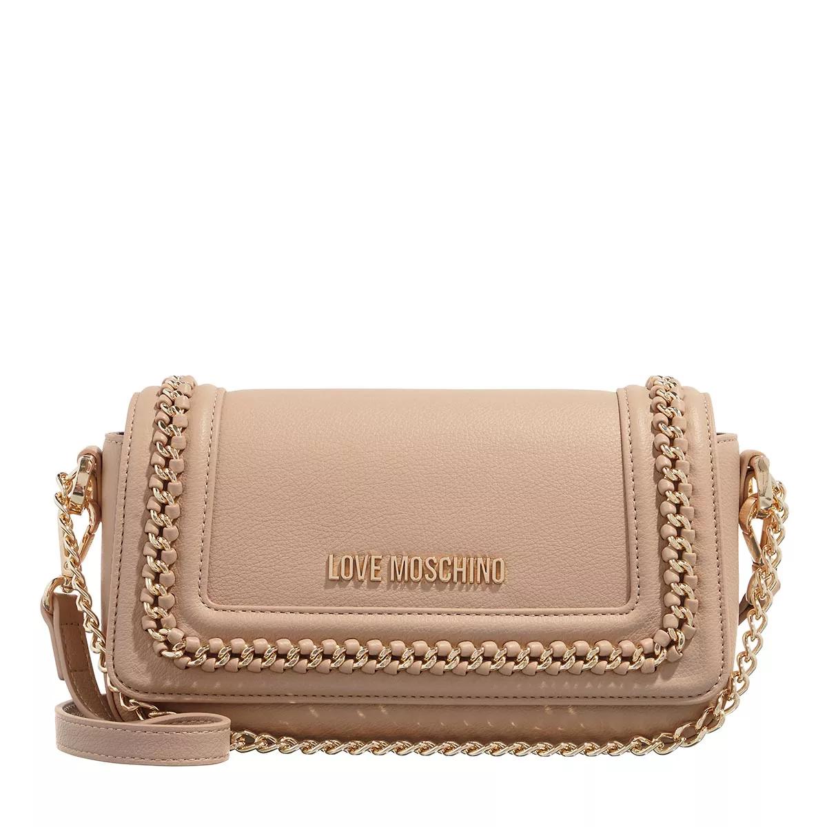 Love Moschino Schultertasche - Chain Link - Gr. unisize - in Beige - für Damen von Love Moschino