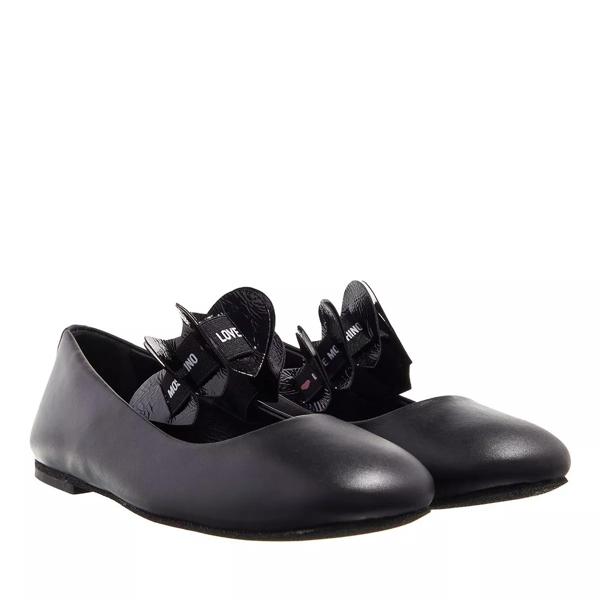 Love Moschino Slipper & Pantoletten - Flower Heart - Gr. 38 (EU) - in Schwarz - für Damen von Love Moschino