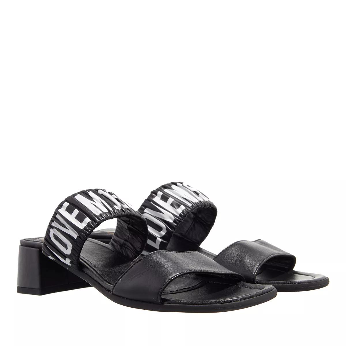 Love Moschino Slipper & Pantoletten - Logo Band - Gr. 36 (EU) - in Schwarz - für Damen von Love Moschino