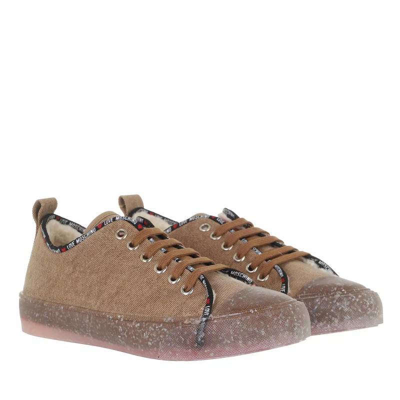 Love Moschino Sneaker - Sneakerd Eco30 Canvas - Gr. 38 (EU) - in Braun - für Damen von Love Moschino