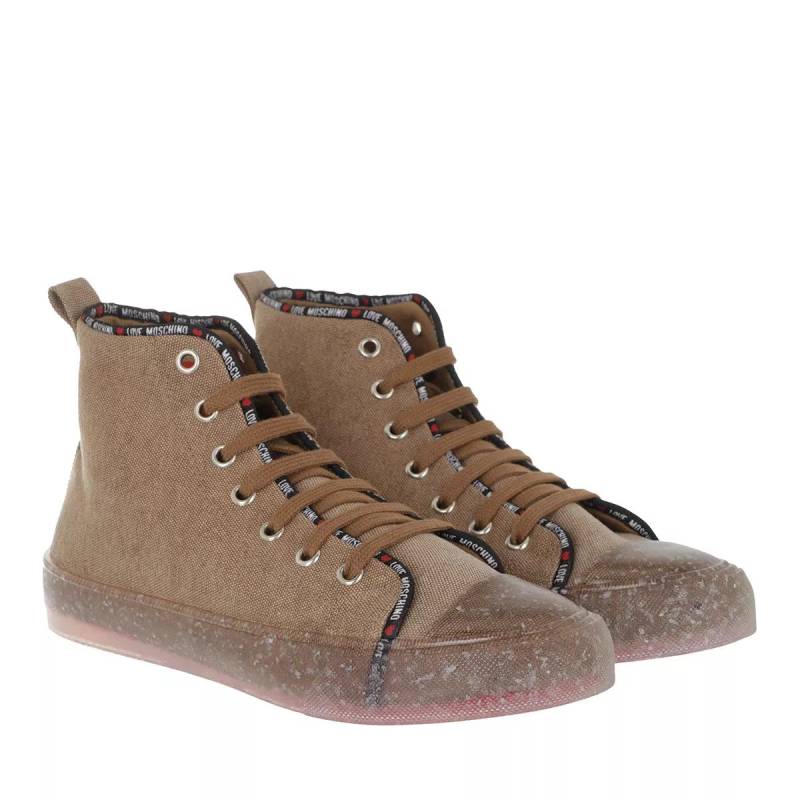 Love Moschino Sneaker - Sneakerd Eco30 Canvas - Gr. 39 (EU) - in Beige - für Damen von Love Moschino