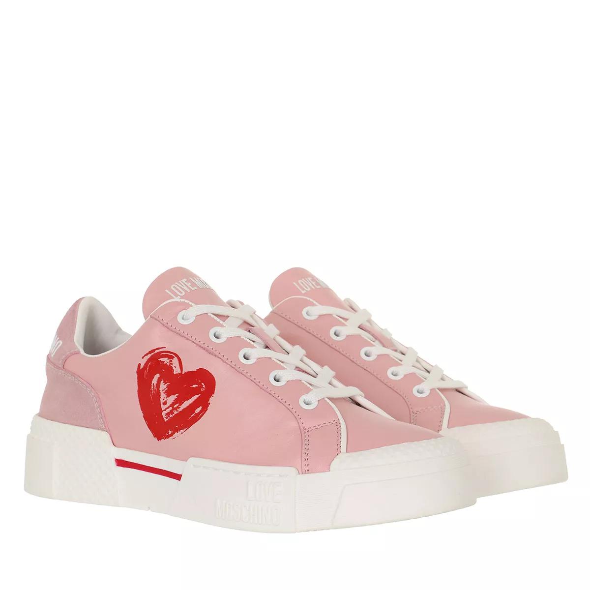 Love Moschino Sneaker - Sneakerd Texture50 Vit+Cro - Gr. 39 (EU) - in Rosa - für Damen von Love Moschino