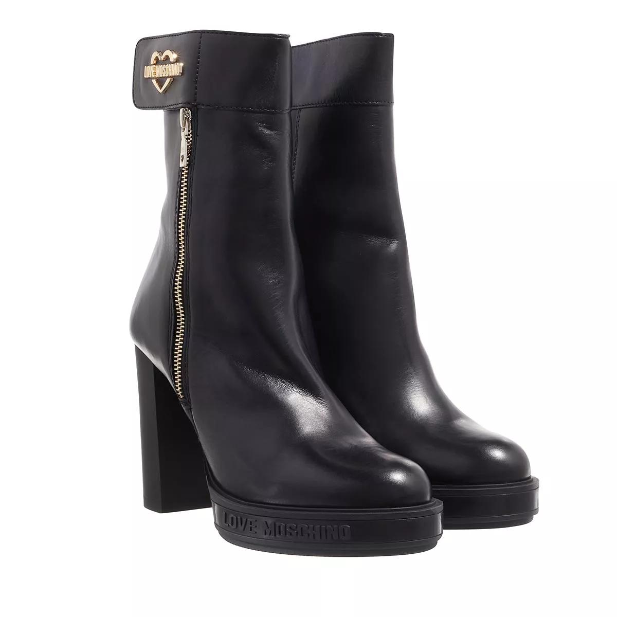 Love Moschino Stiefel & Boots - Sca.Nod.Carro100 Vitello - Gr. 39 (EU) - in Schwarz - für Damen von Love Moschino