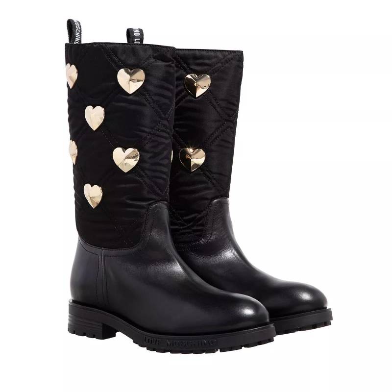 Love Moschino Stiefel & Boots - St.Ttod.Daily40 Vitello+Nylon - Gr. 41 (EU) - in Schwarz - für Damen von Love Moschino