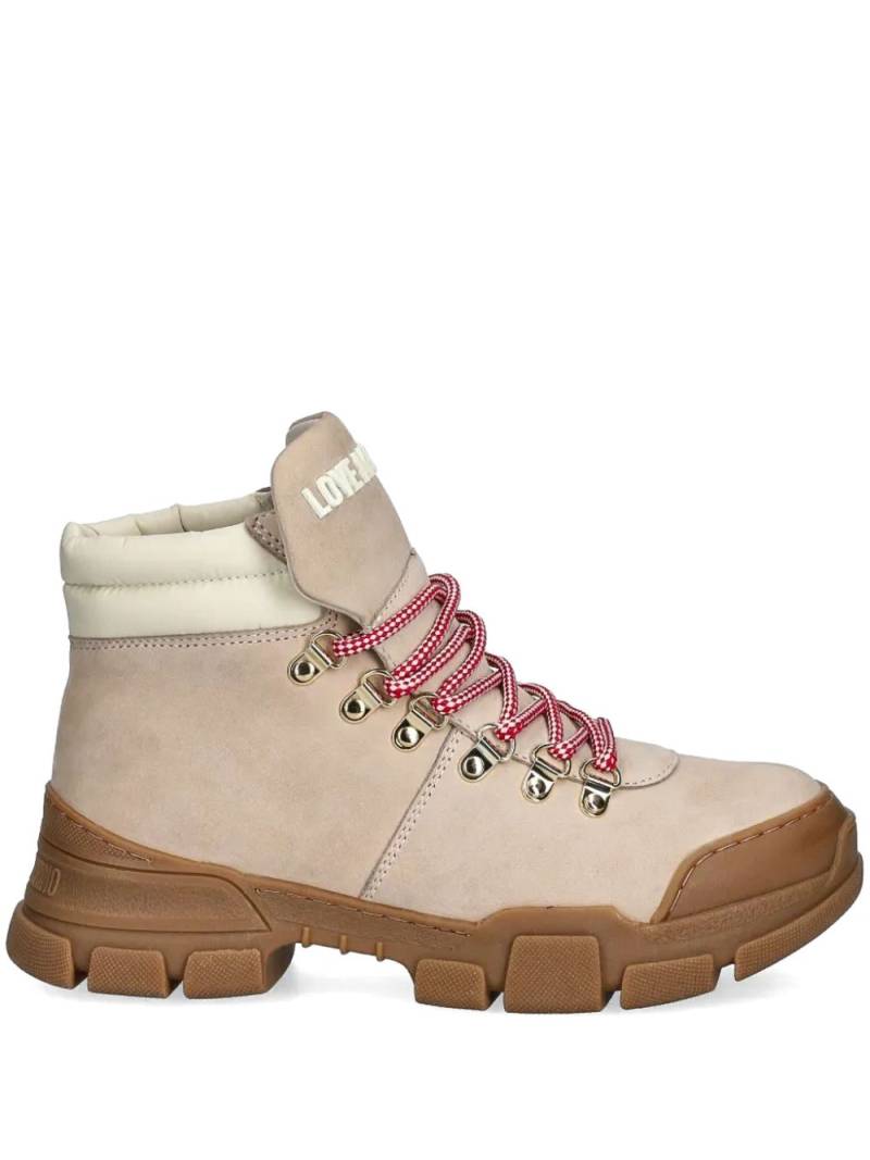 Love Moschino Trekk lace-up boots - Neutrals von Love Moschino