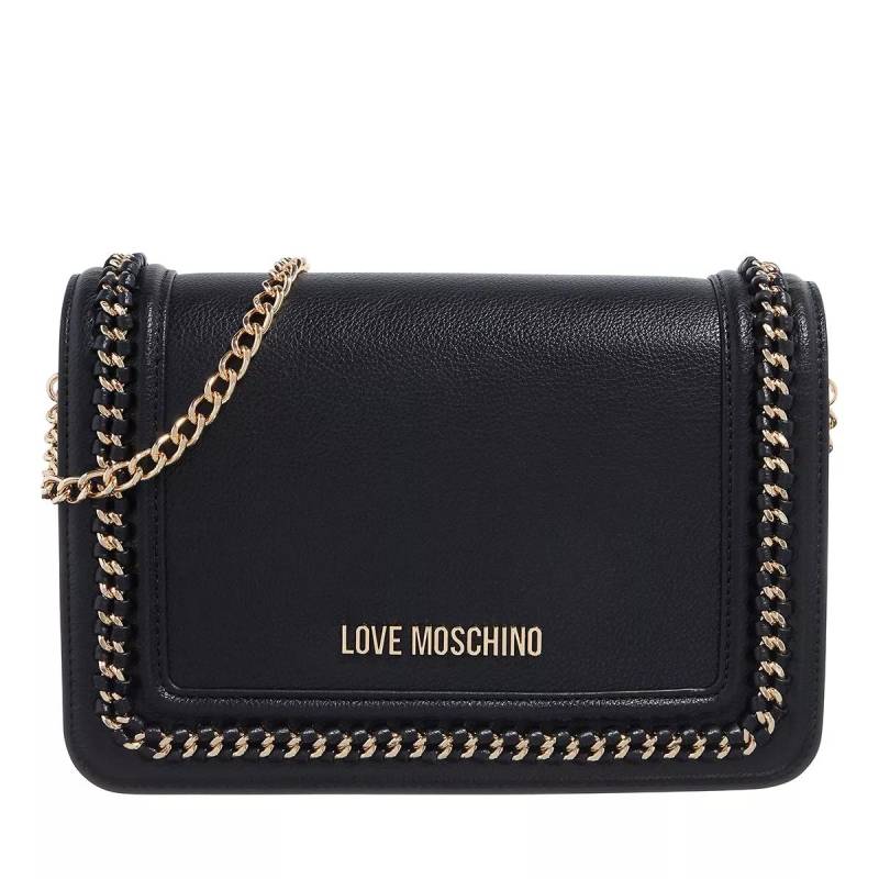 Love Moschino Schultertasche - Chain Link - Gr. unisize - in Schwarz - für Damen von Love Moschino