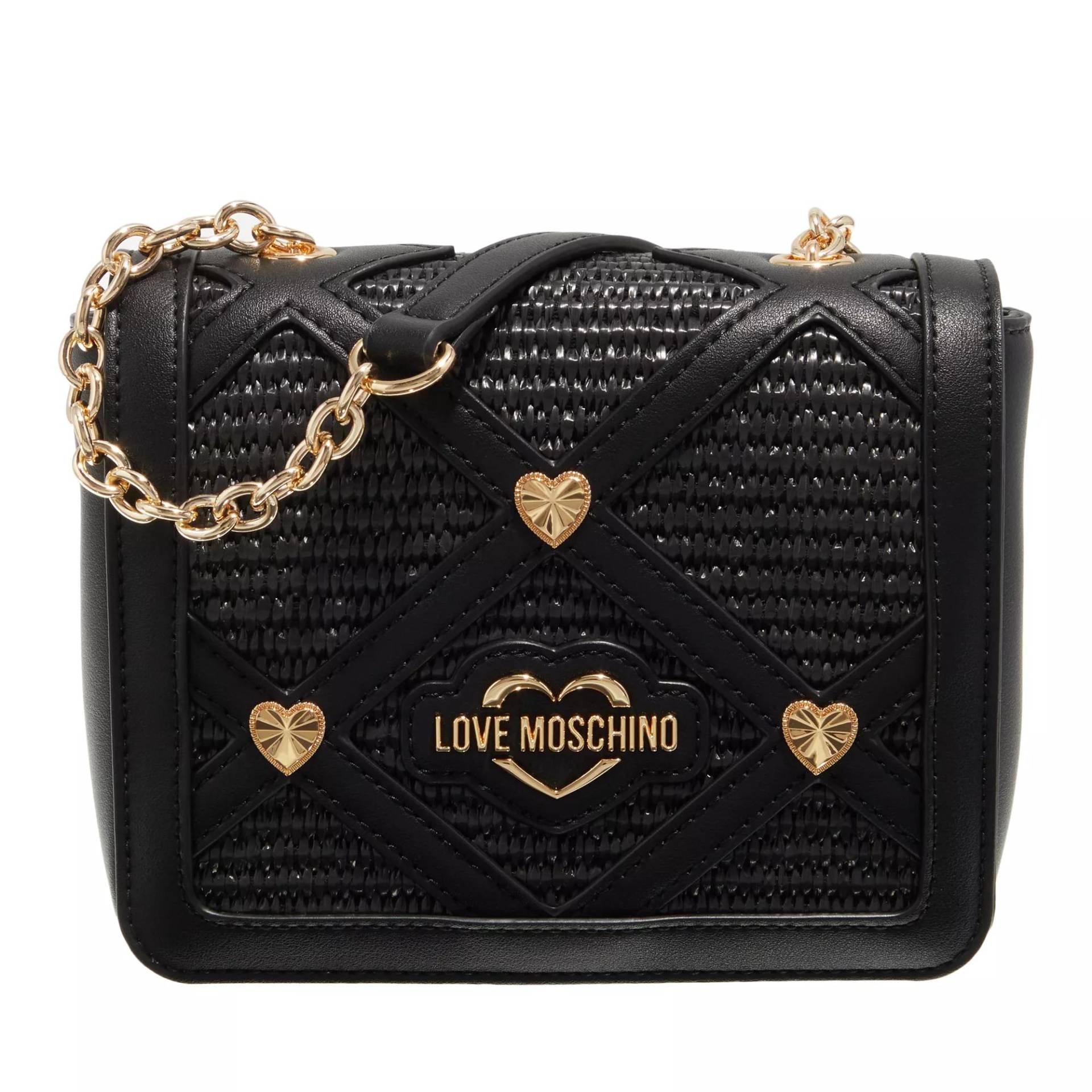 Love Moschino Umhängetasche - Cross with Chain - Gr. unisize - in Schwarz - für Damen von Love Moschino