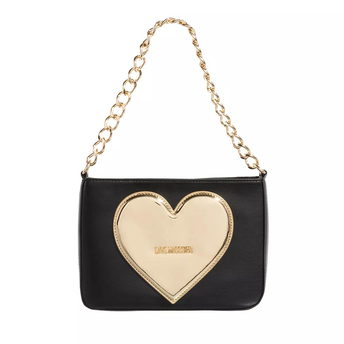 Love Moschino Umhängetasche - Golden Heart - Gr. unisize - in Schwarz - für Damen von Love Moschino