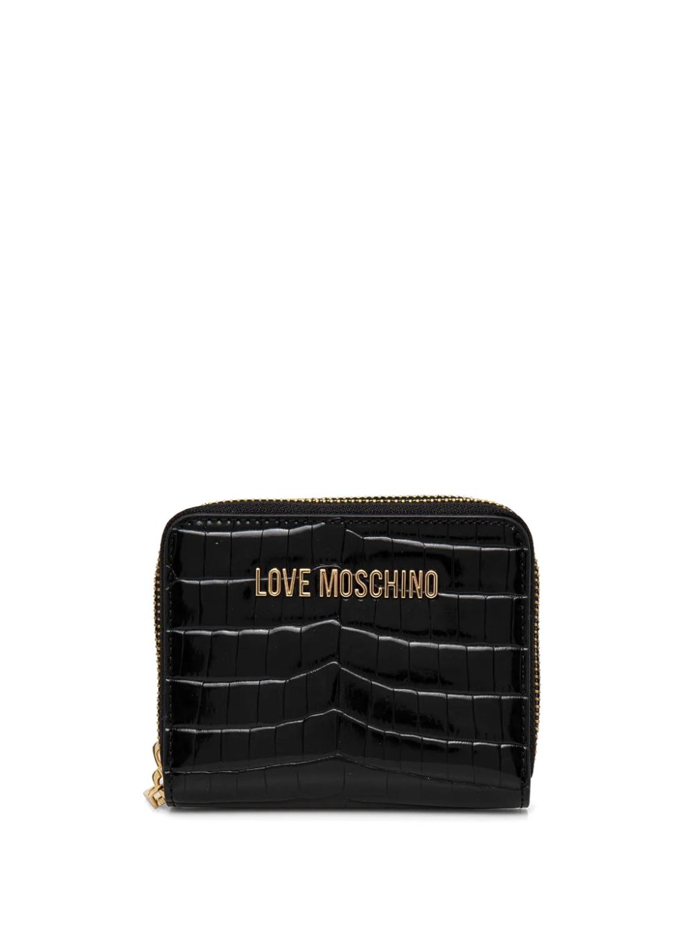 Love Moschino crocodile-effect wallet - Black von Love Moschino