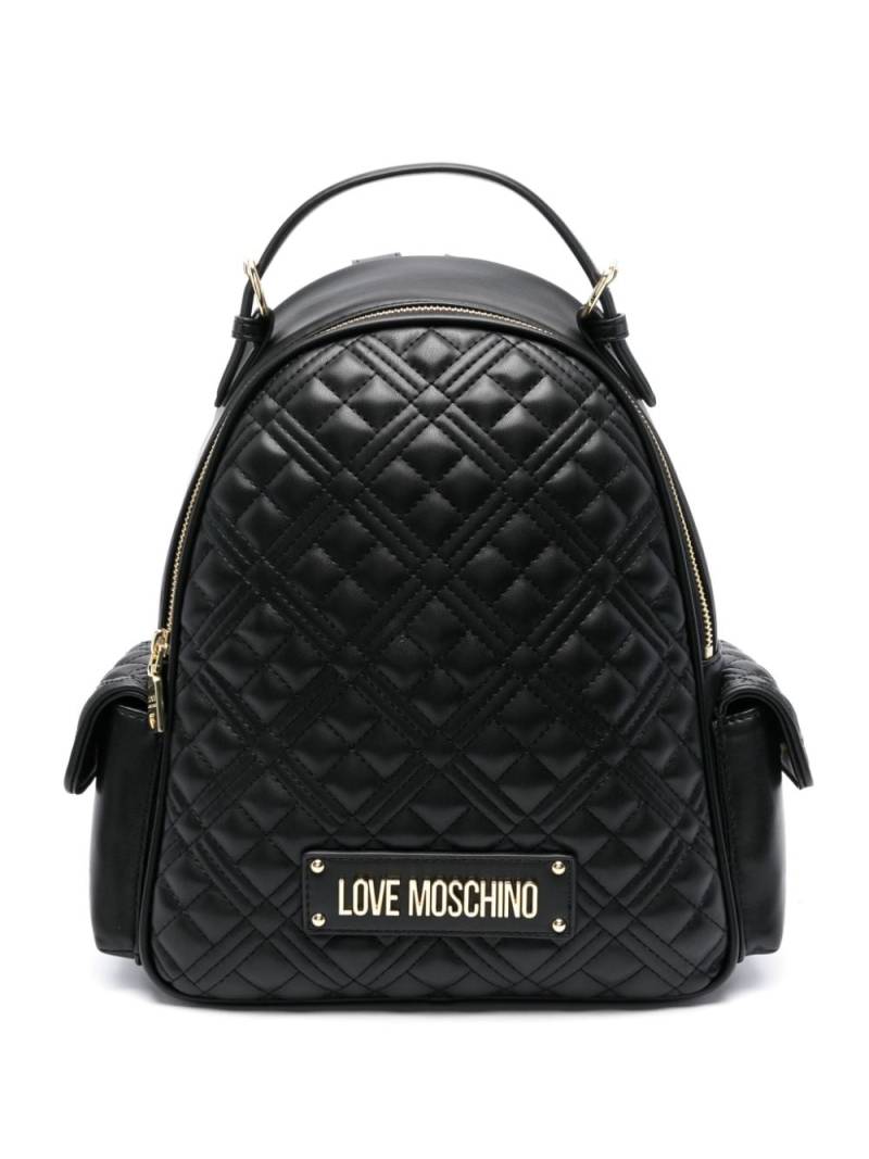 Love Moschino diamond-quilted backpack - Black von Love Moschino