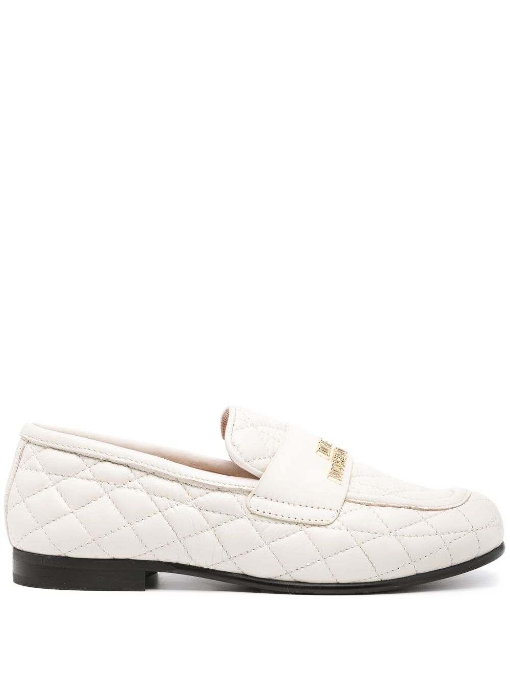 Love Moschino diamond-quilting loafers - White von Love Moschino