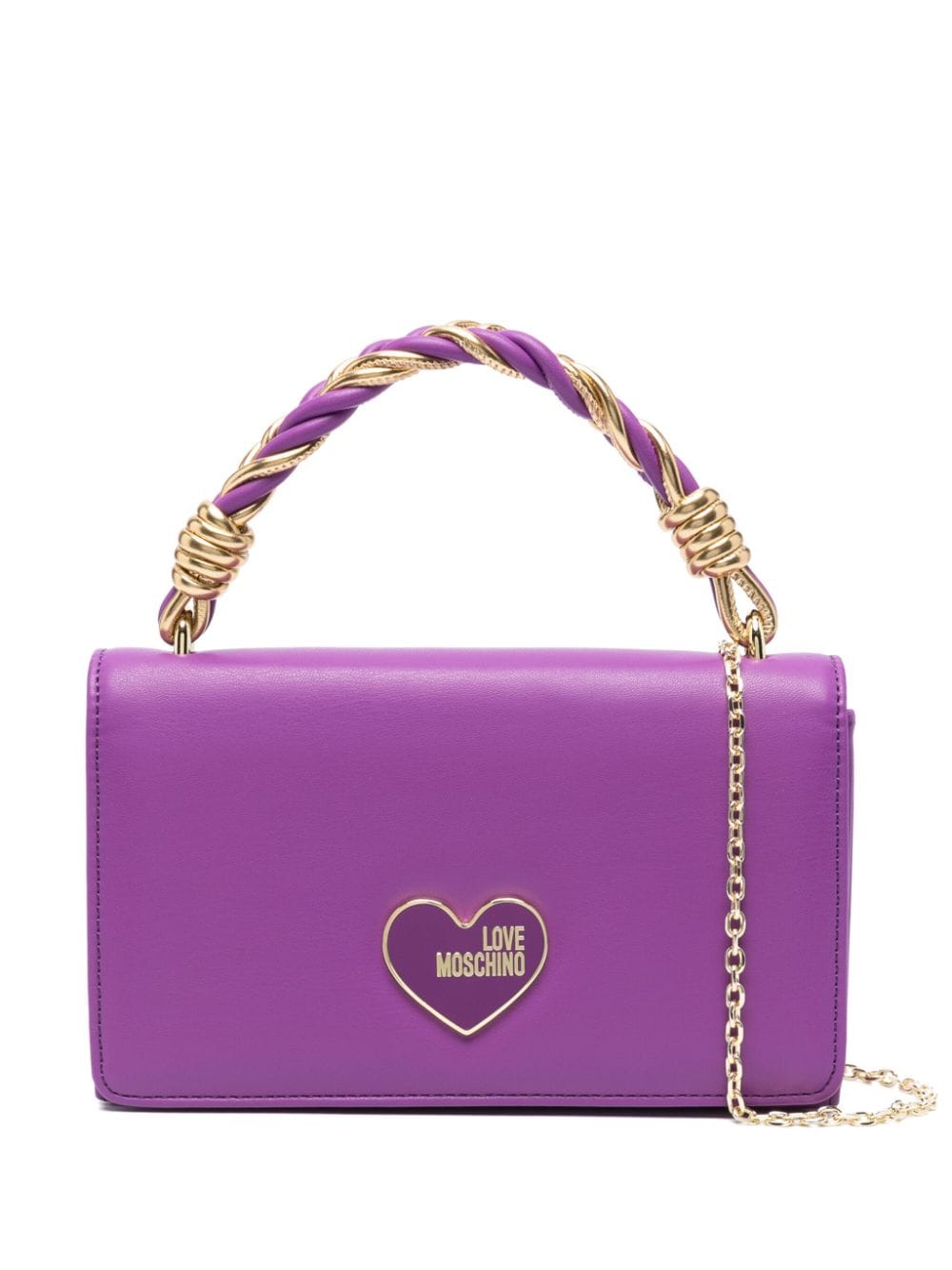 Love Moschino enamelled logo-lettering tote bag - Purple von Love Moschino