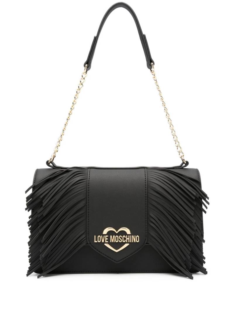 Love Moschino fringed shoulder bag - Black von Love Moschino