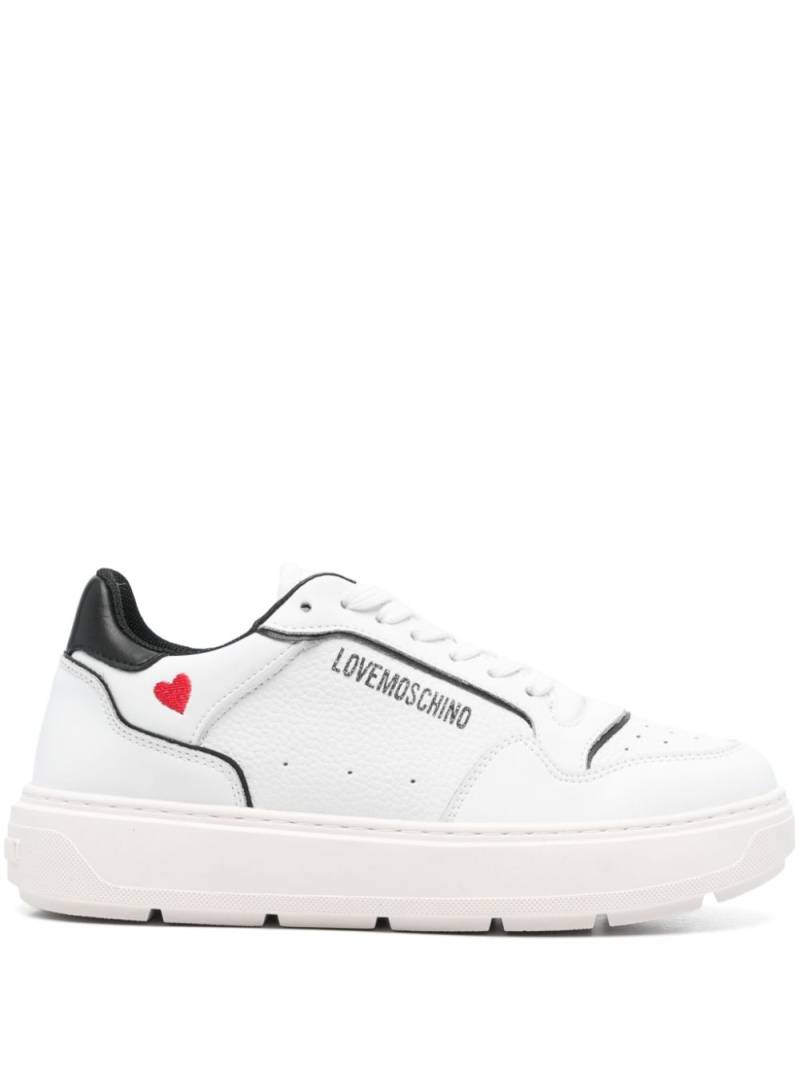 Love Moschino glitter-logo sneakers - White von Love Moschino