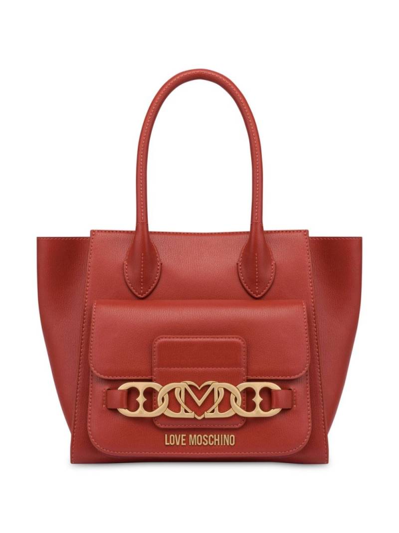 Love Moschino heart-chain mini bag - Red von Love Moschino