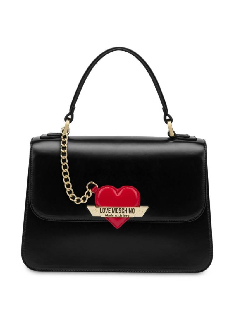 Love Moschino heart-charm tote bag - Black von Love Moschino