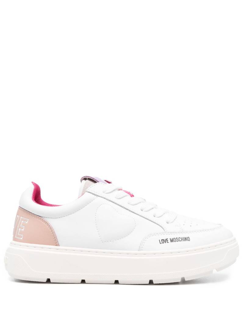 Love Moschino heart-motif low-top sneakers - White von Love Moschino