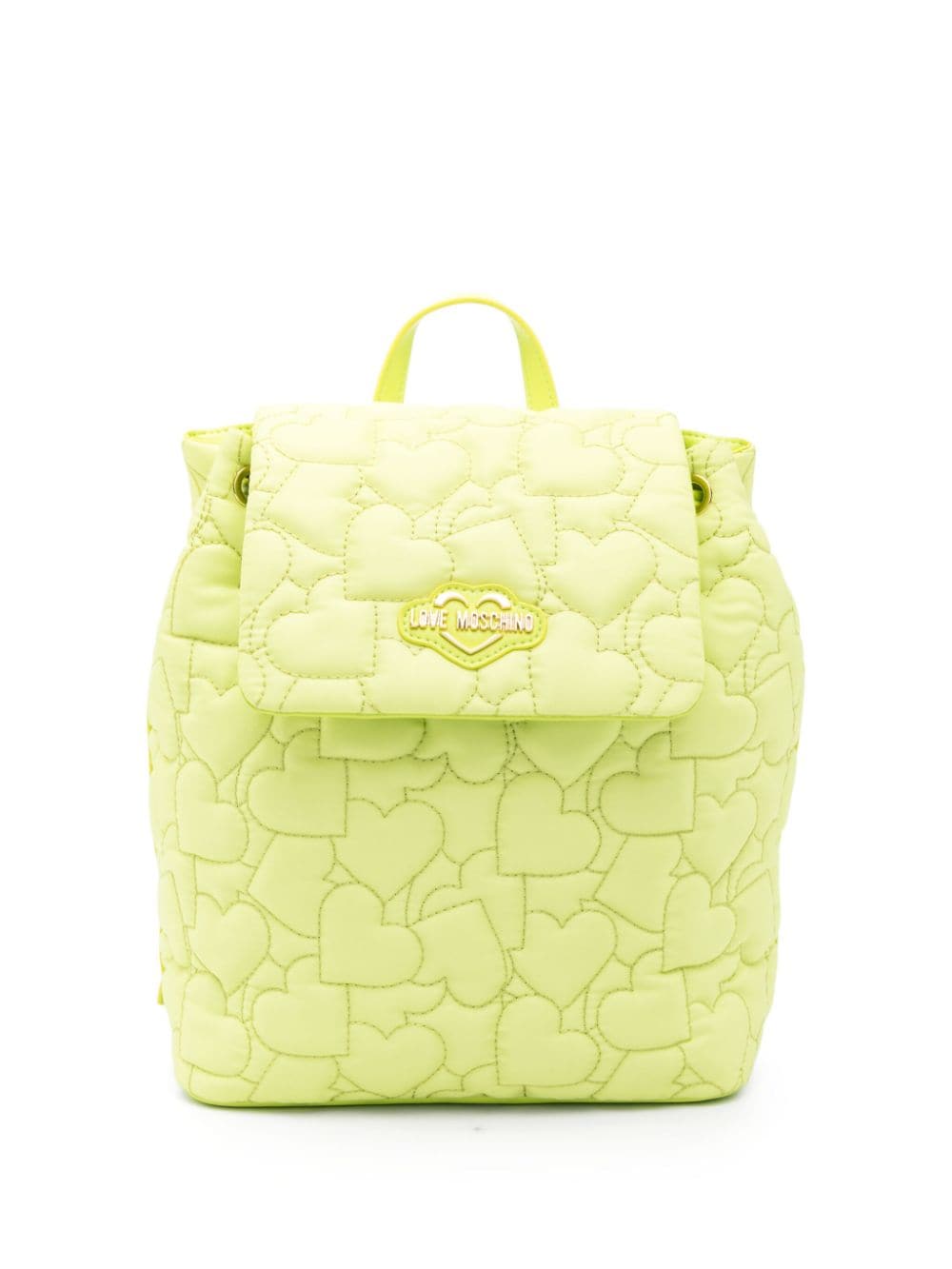 Love Moschino heart-motif quilted backpack - Yellow von Love Moschino