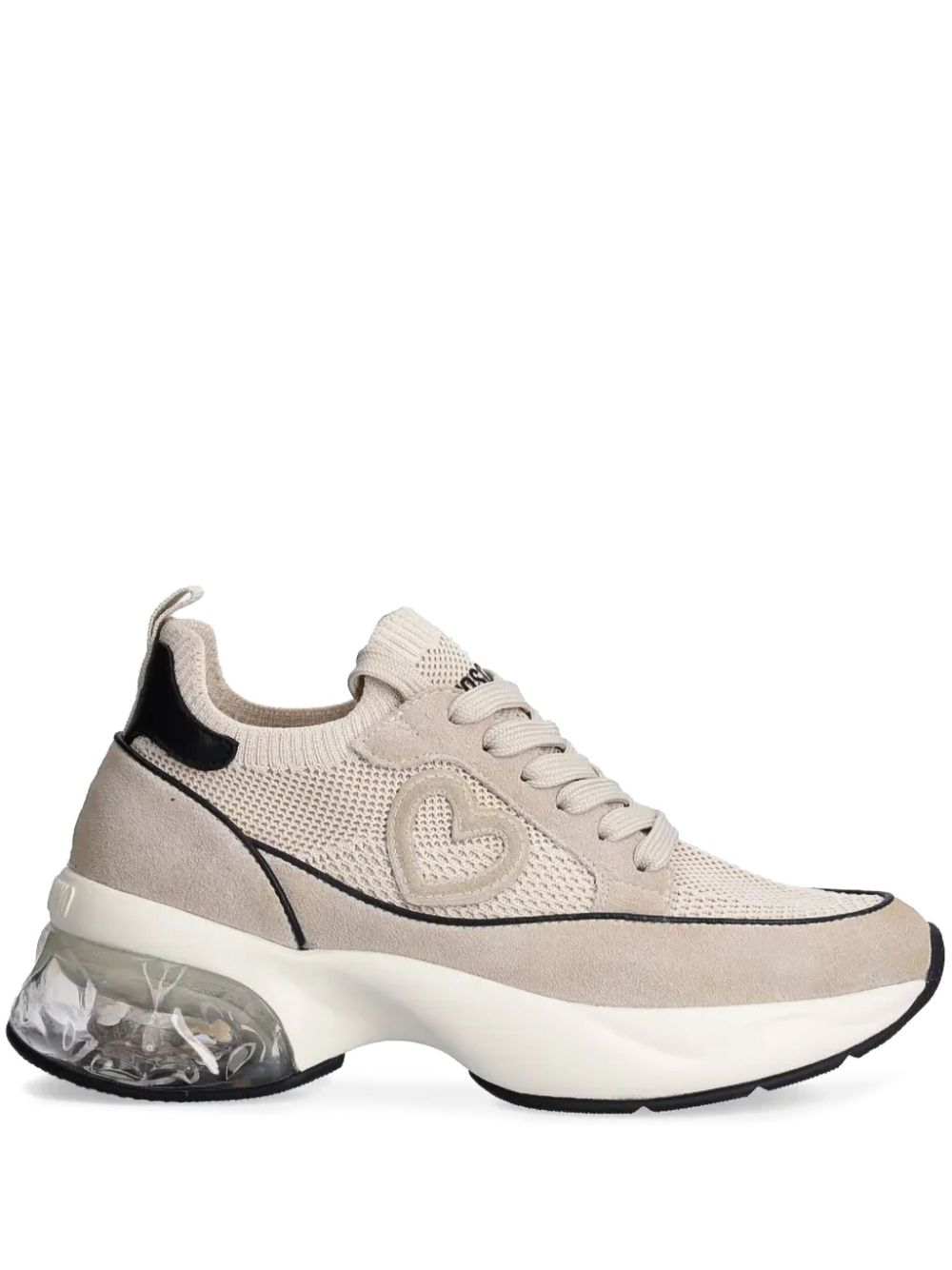 Love Moschino heart-patch sneakers - Neutrals von Love Moschino