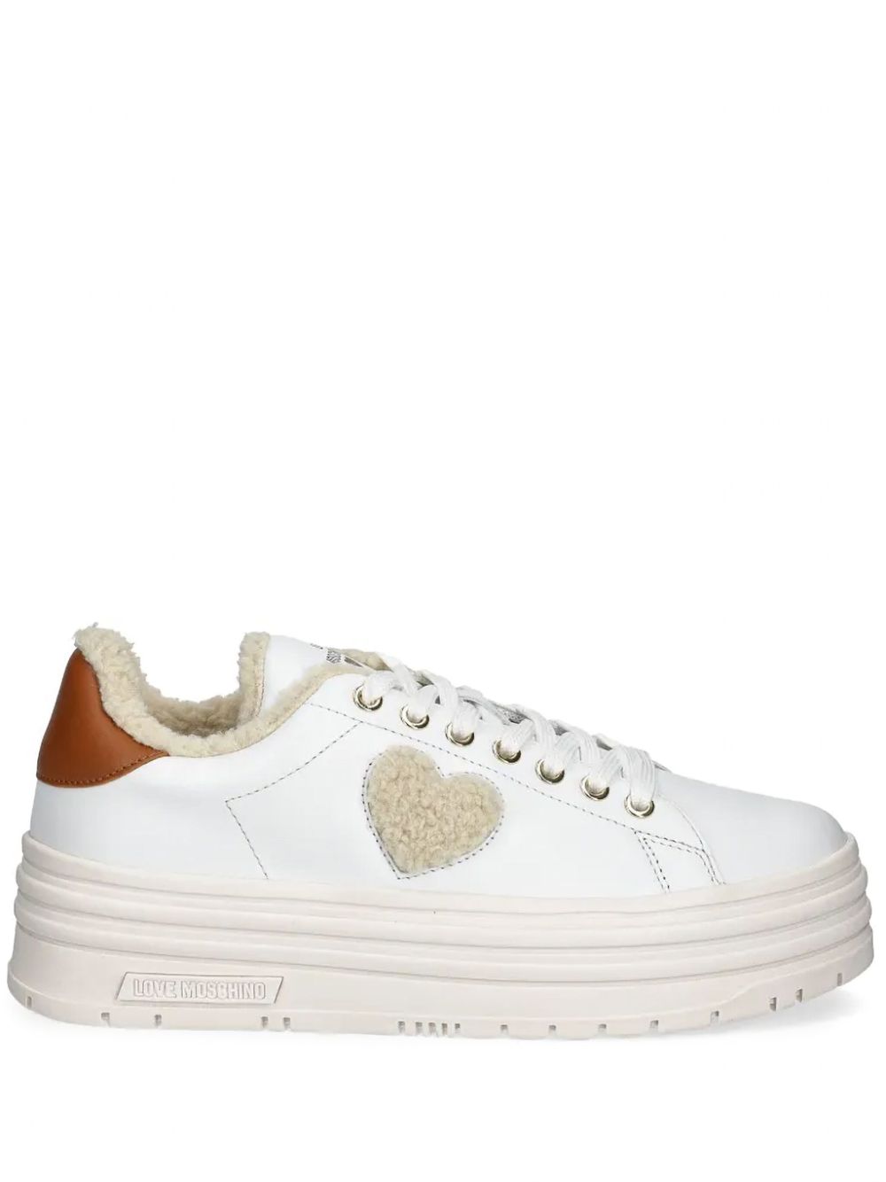 Love Moschino heart-patch sneakers - White von Love Moschino