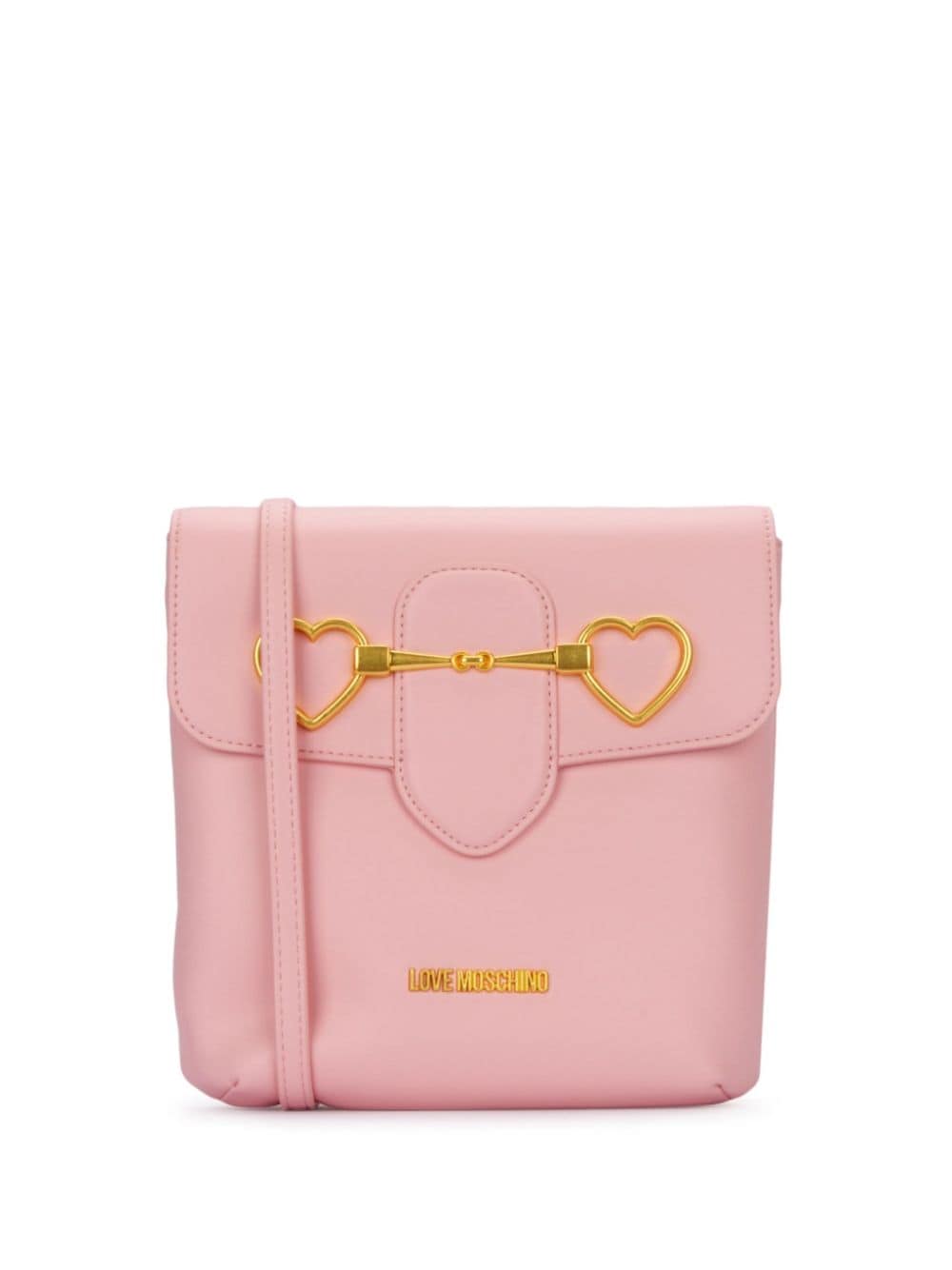 Love Moschino heart-plaque shoulder bag - Pink von Love Moschino