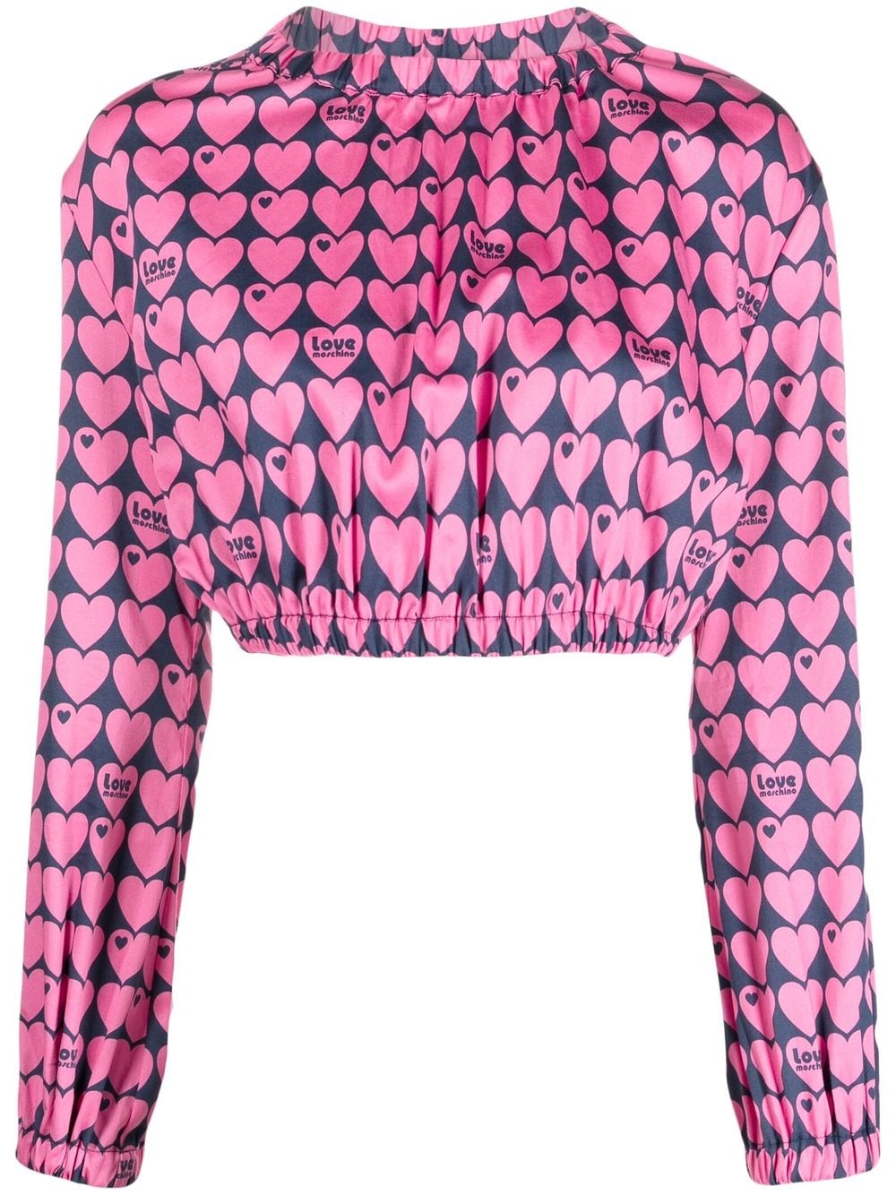 Love Moschino heart-print cropped blouse - Pink von Love Moschino
