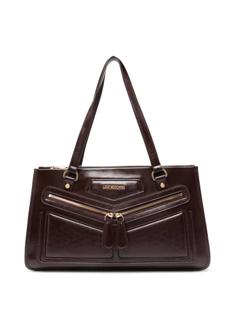 Love Moschino leather shoulder bag - Brown von Love Moschino