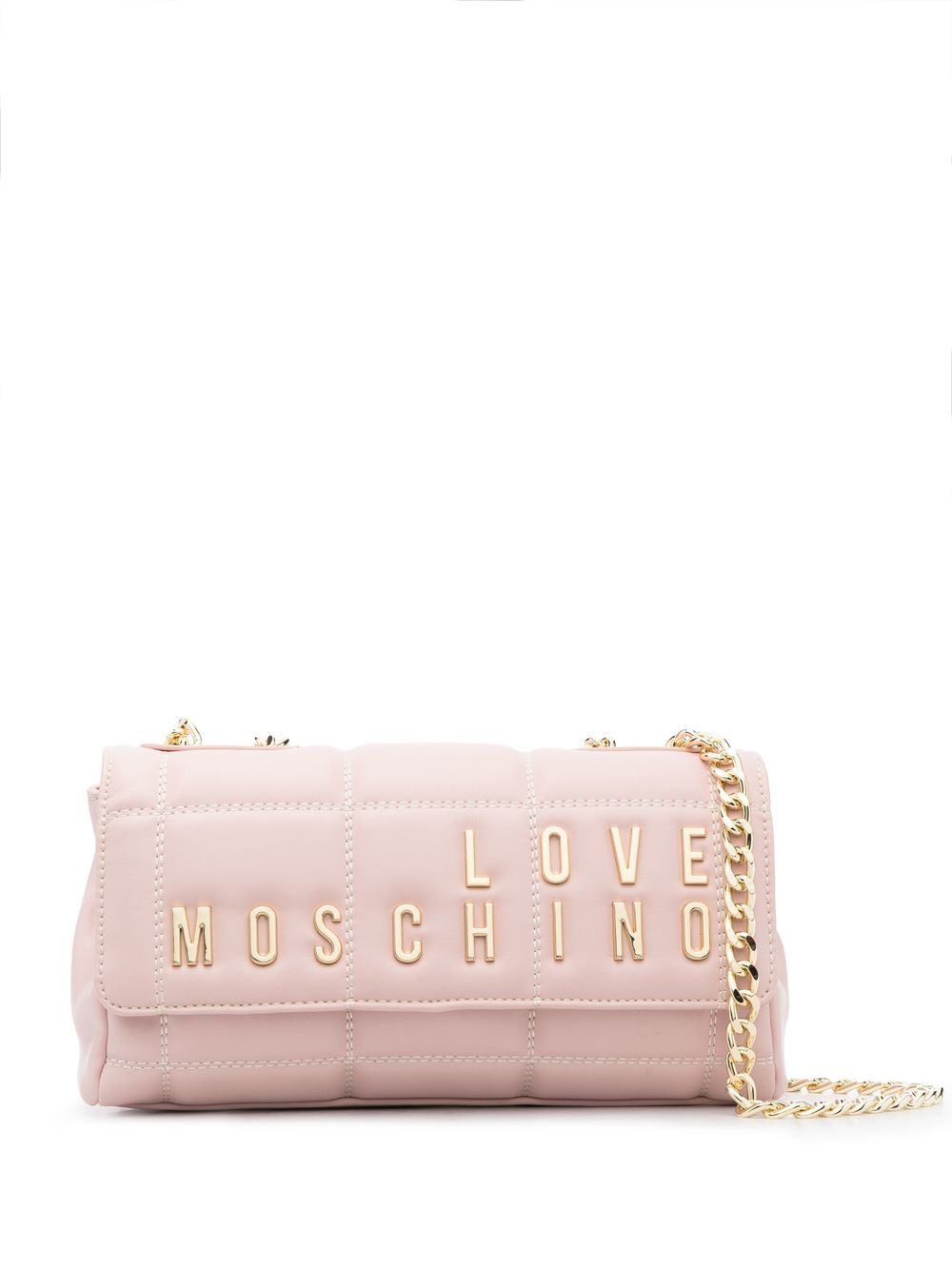 Love Moschino logo-appliqué cross-body bag - Neutrals von Love Moschino