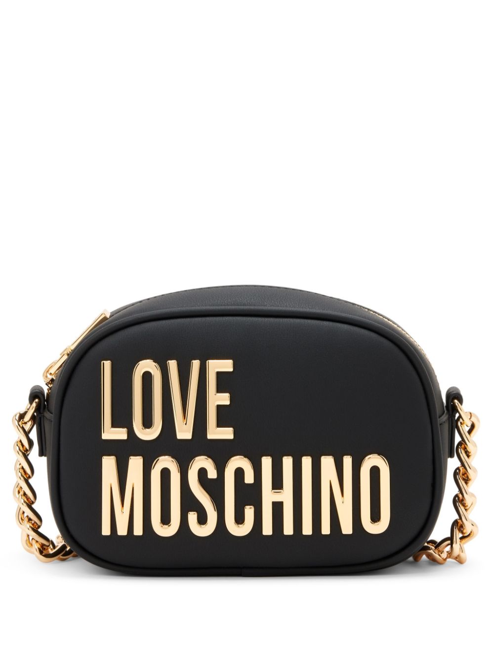 Love Moschino logo-appliqué crossbody bag - Black von Love Moschino