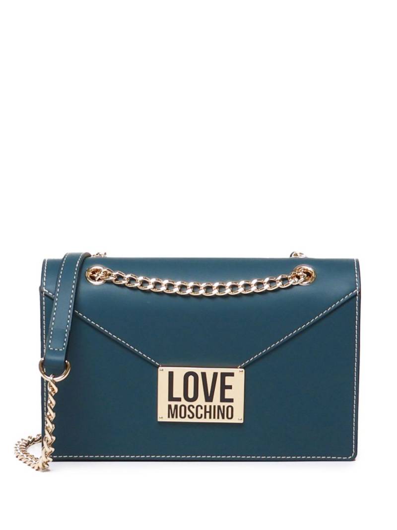 Love Moschino logo crossbody bag - Blue von Love Moschino