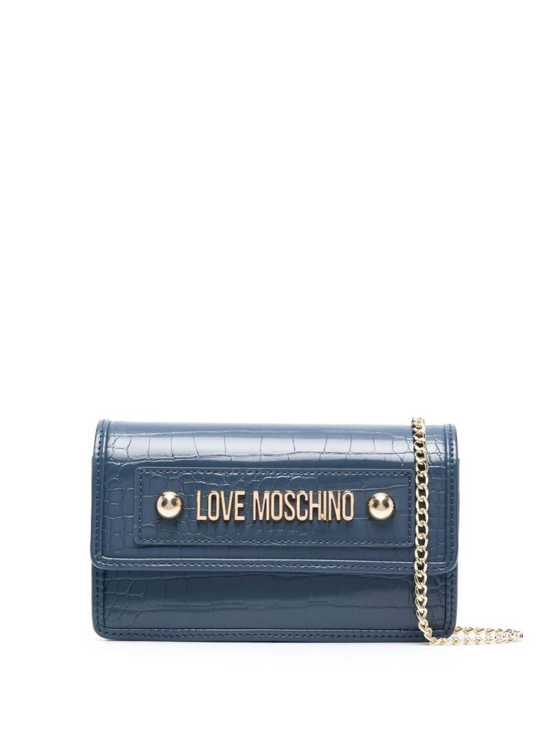 Love Moschino logo-detail crossbody bag - Blue von Love Moschino