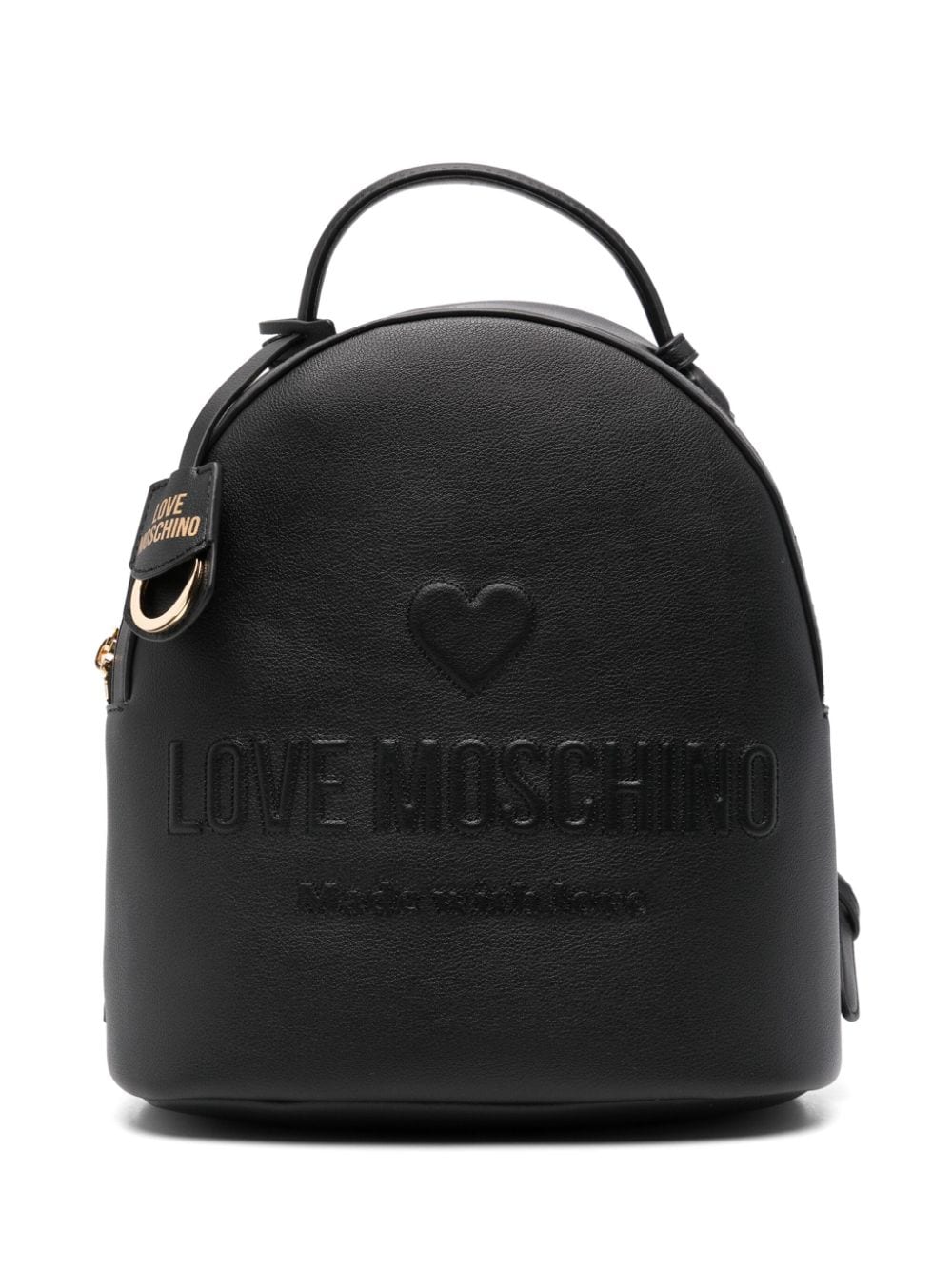 Love Moschino logo-embossed backpack - Black von Love Moschino