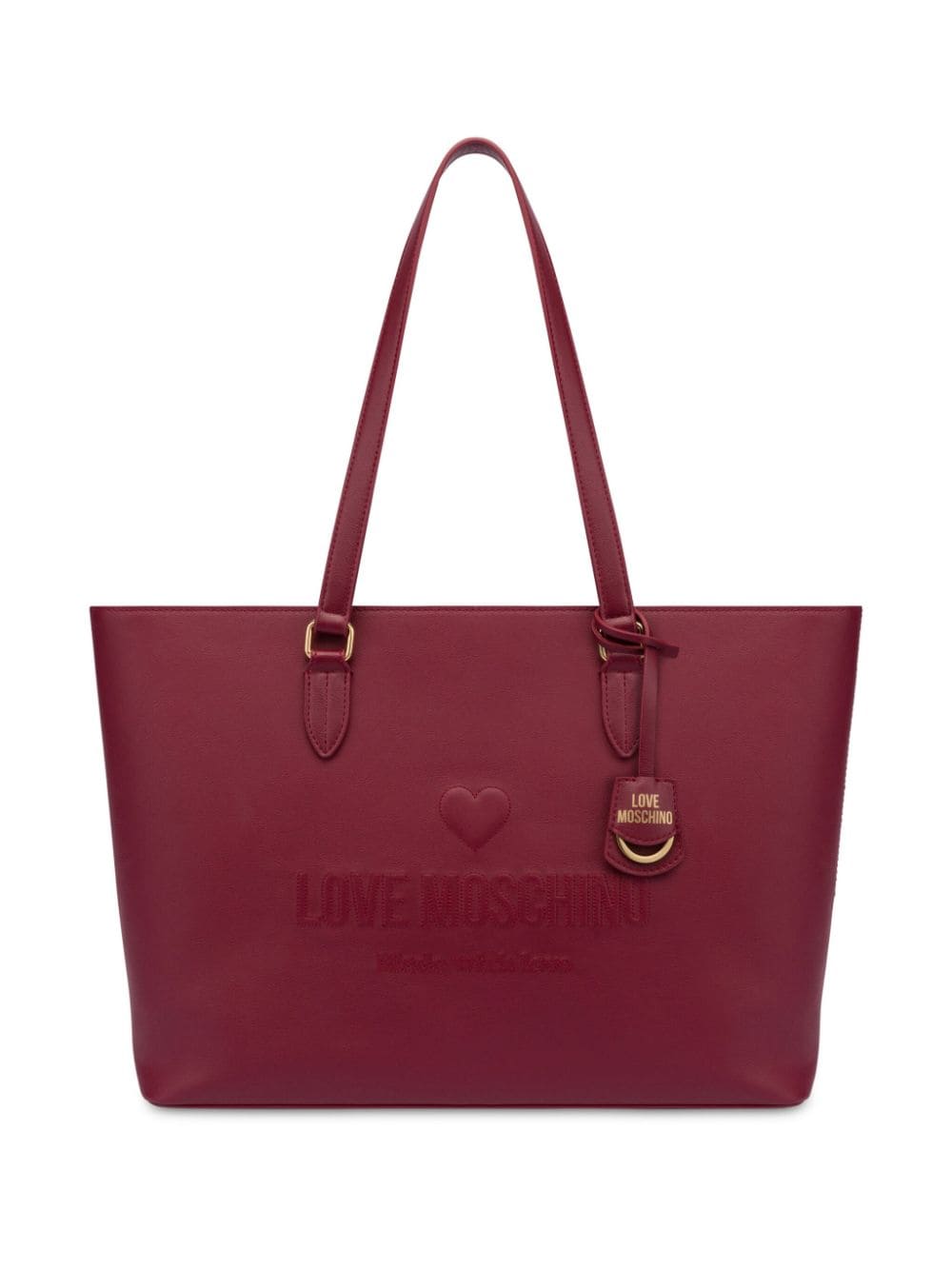 Love Moschino logo-embossed leather tote bag - Red von Love Moschino