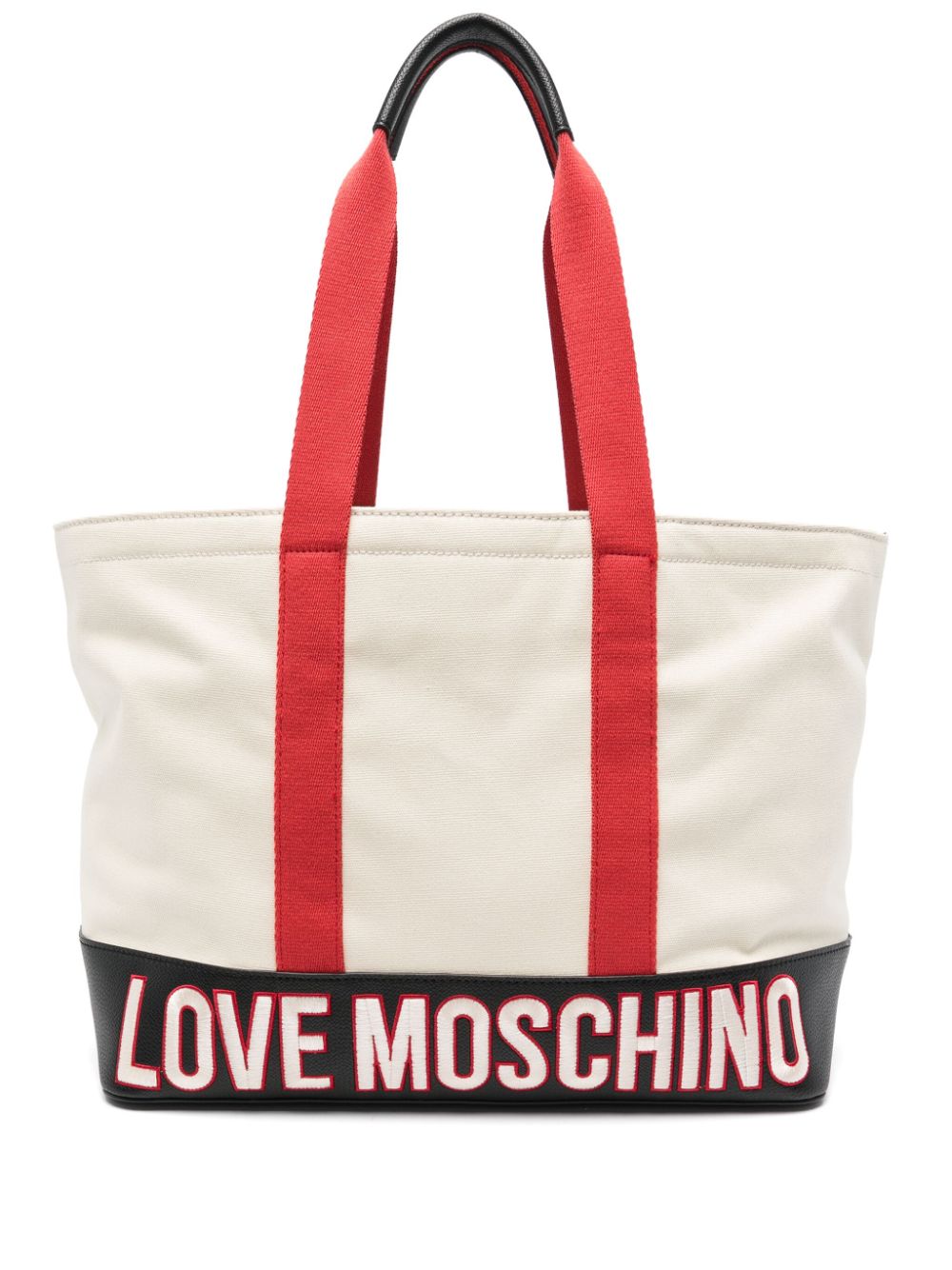 Love Moschino logo-embroidered tote bag - Neutrals von Love Moschino