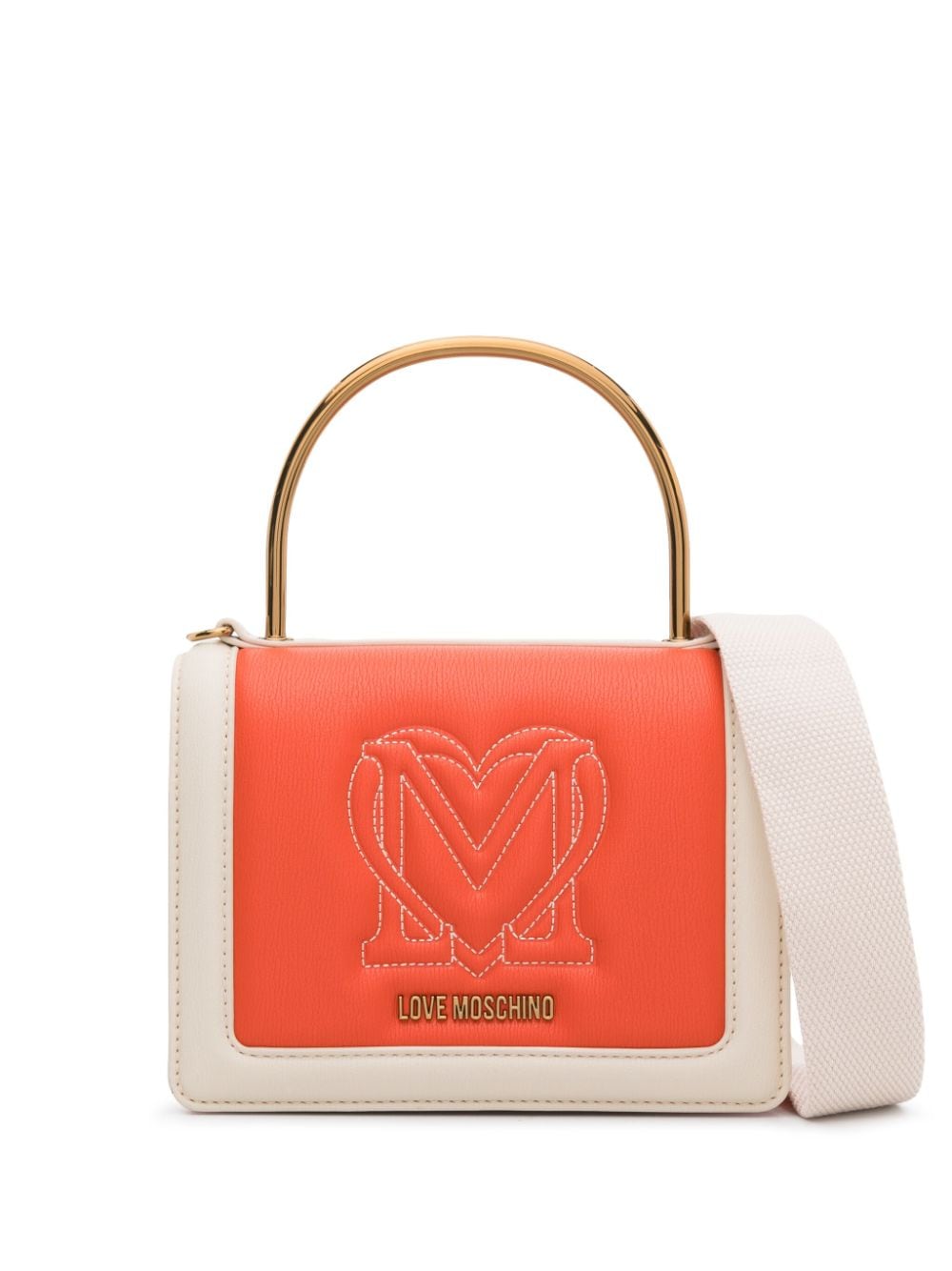 Love Moschino logo-embroidered tote bag - Orange von Love Moschino