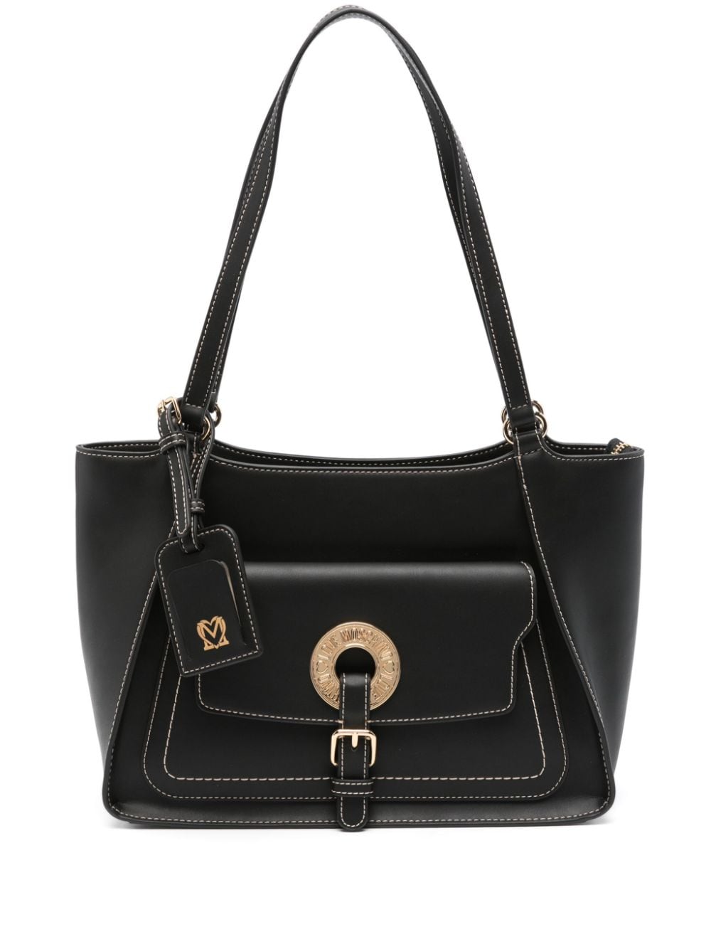 Love Moschino logo-eyelet shoulder bag - Black von Love Moschino