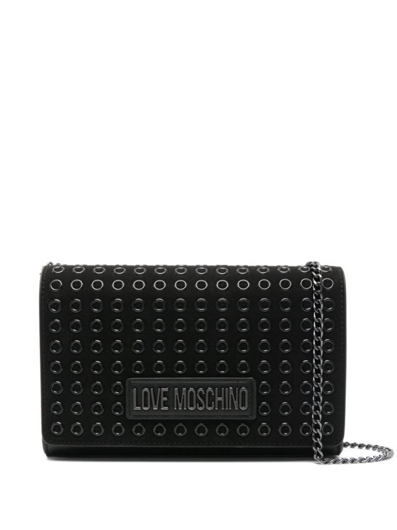 Love Moschino logo-lettering crossbody bag - Black von Love Moschino