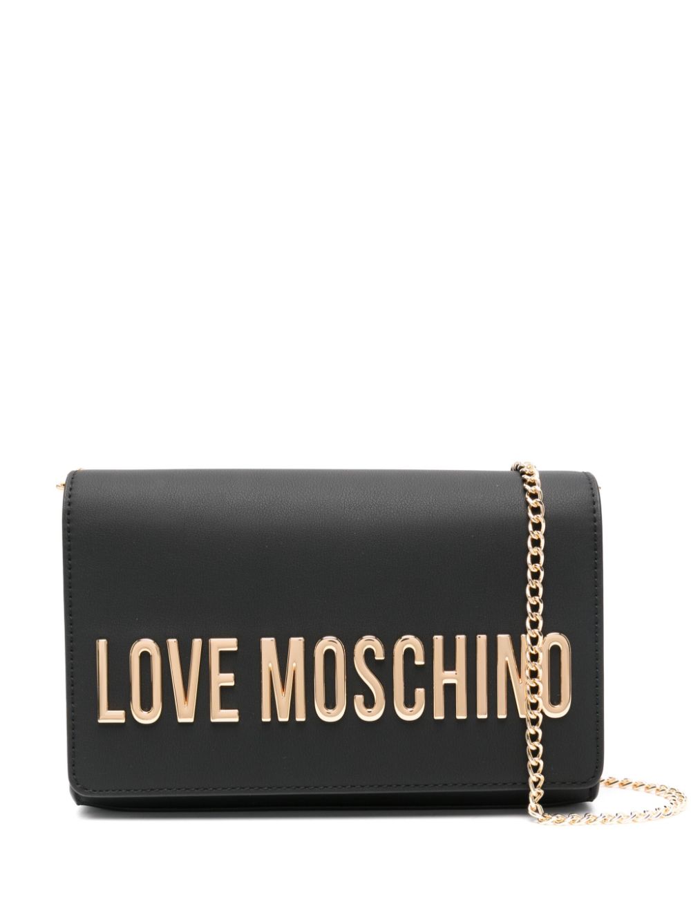 Love Moschino logo-lettering cross body bag - Black von Love Moschino