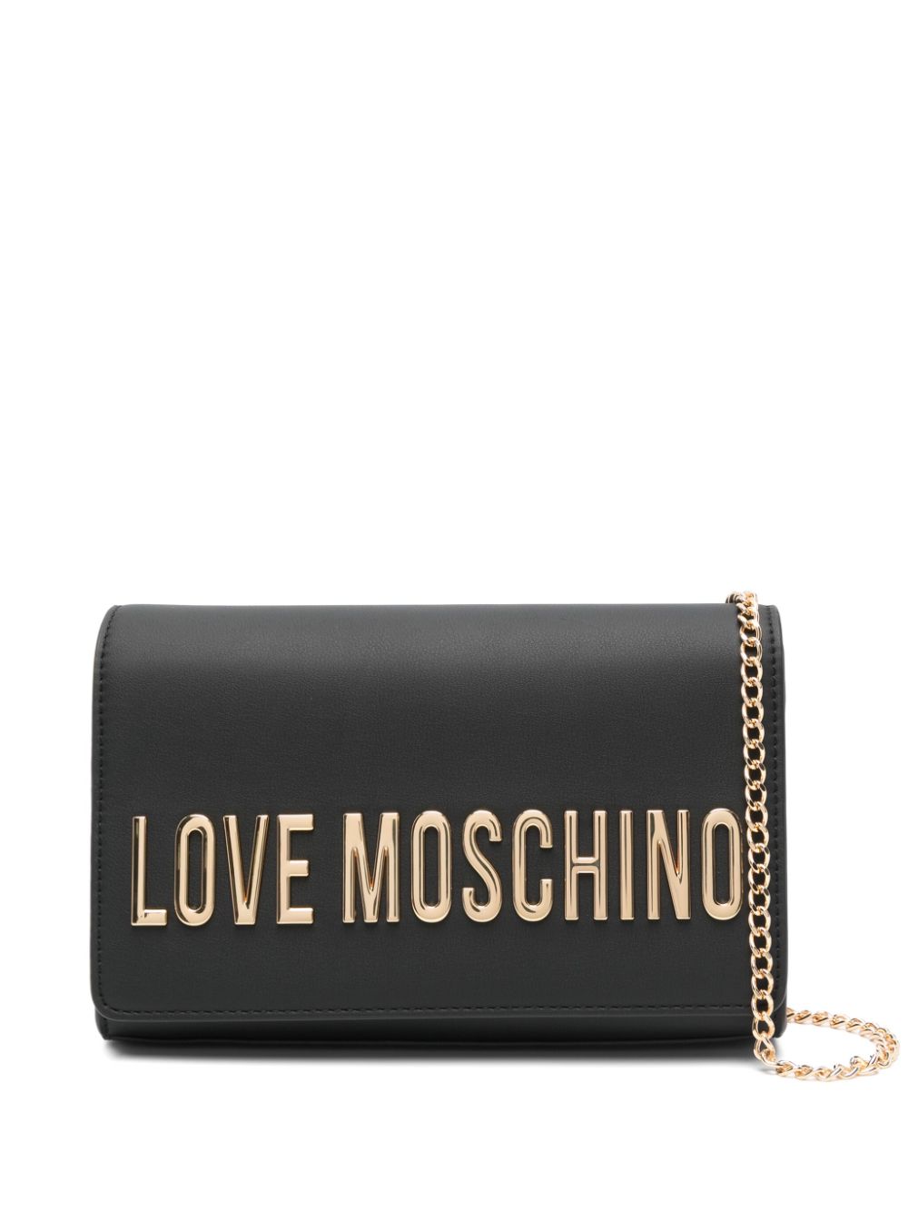 Love Moschino logo-lettering cross body bag - Black von Love Moschino