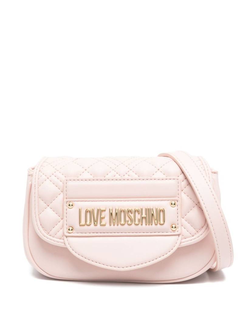 Love Moschino logo-lettering cross body bag - Pink von Love Moschino