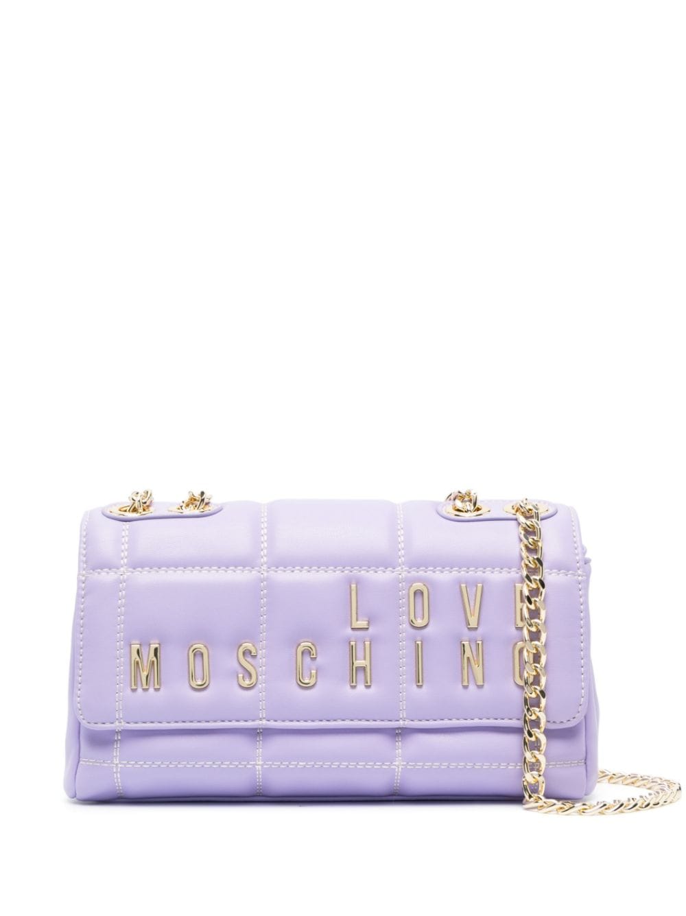 Love Moschino logo-lettering cross-body bag - Purple von Love Moschino