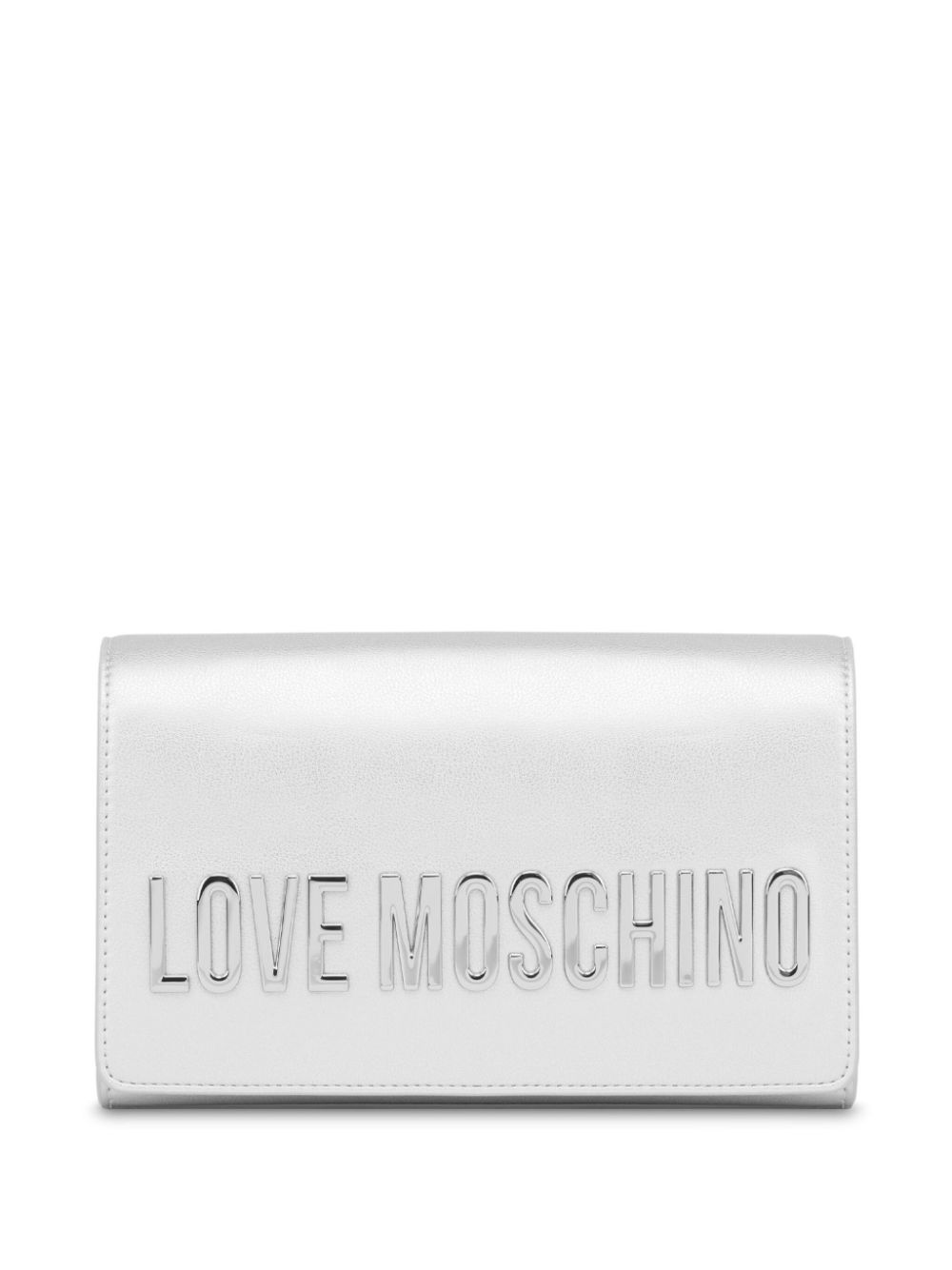 Love Moschino logo-lettering cross body bag - Silver von Love Moschino