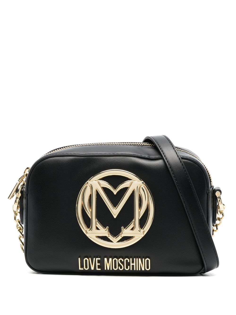 Love Moschino logo lettering crossbody bag - Black von Love Moschino