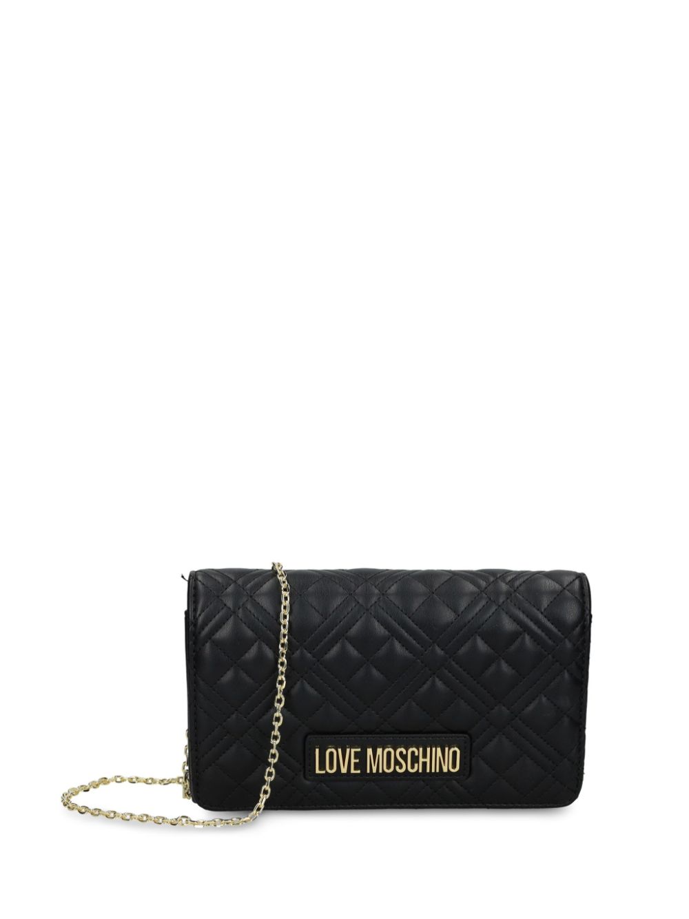 Love Moschino logo-lettering crossbody bag - Black von Love Moschino