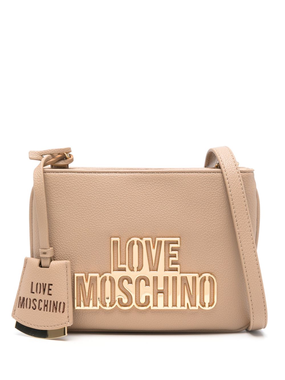 Love Moschino logo lettering crossbody bag - Neutrals von Love Moschino