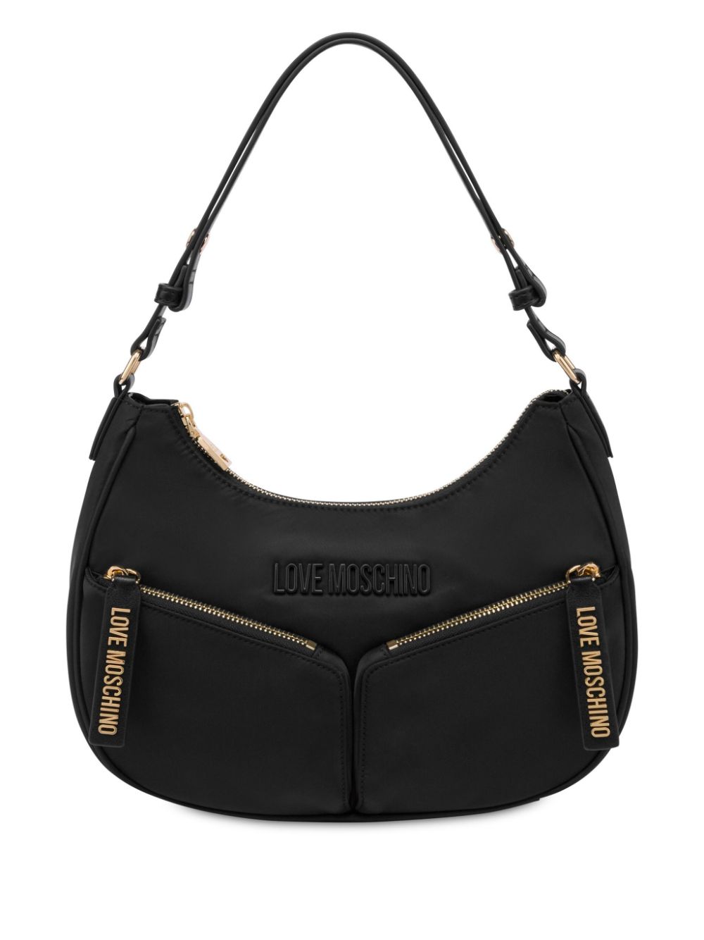 Love Moschino logo-lettering shoulder bag - Black von Love Moschino