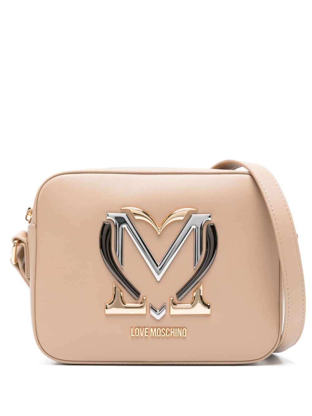 Love Moschino logo-lettering shoulder bag - Neutrals von Love Moschino