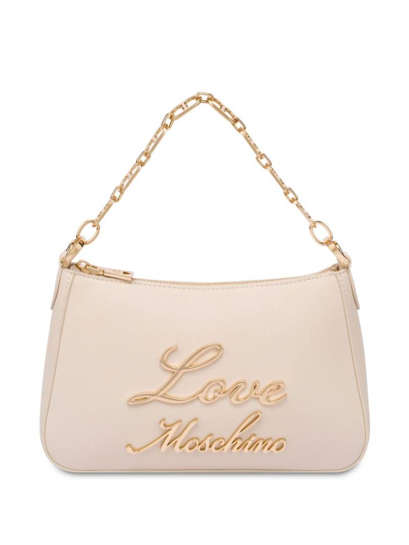 Love Moschino logo-paque shoulder bag - Neutrals von Love Moschino